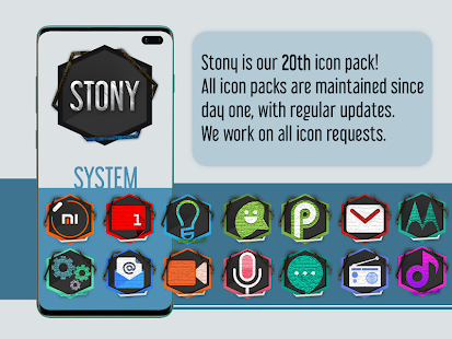Skärmdump av Stony Icon Pack