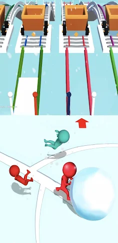 Bridge Run: Snow Race 3D - Screenshot 1