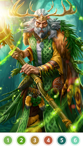 Odin & Thor Color by Number Screen 3