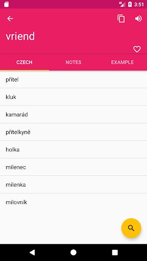 Czech Dutch Dictionary Screen 2