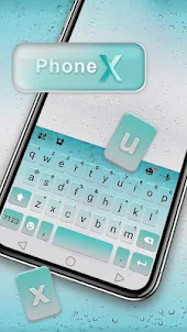 Cyan Phone X Keyboard Theme