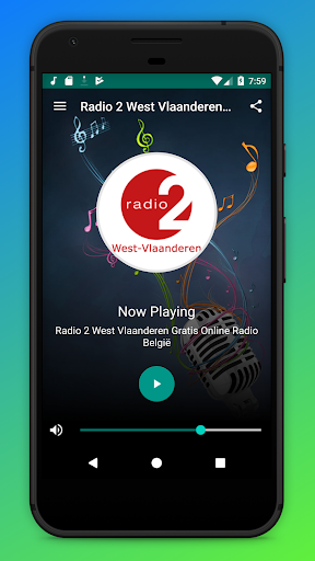 Android application Radio 2 West Vlaanderen België screenshort