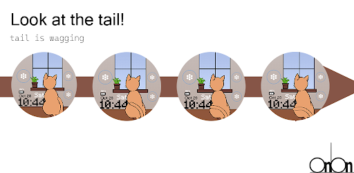 OniOn watchface cat pixel Screen 2