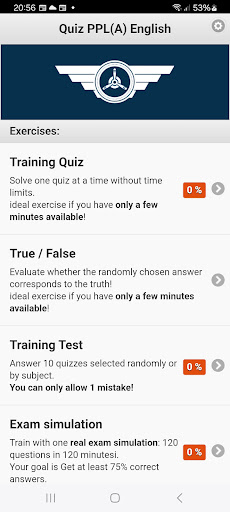 Android application Quiz PPL(A) English screenshort