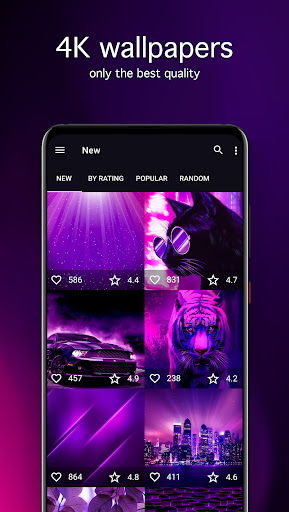 Screenshot of Purple Wallpapers 4K