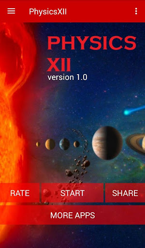 Android application Physics XII screenshort