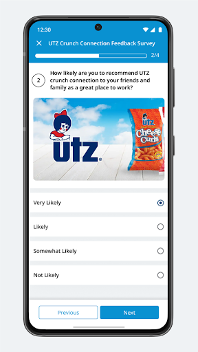 Utz Crunch Connection Screen 3