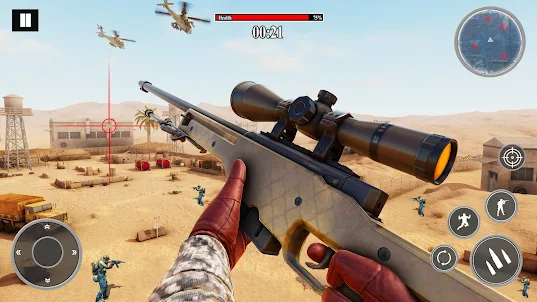 FPS Sniper 3D: 戦争 ゲーム 射撃 銃戦闘