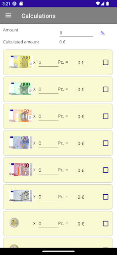 Android application Money Calculator screenshort