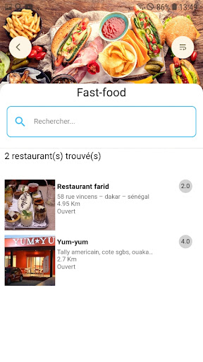 Android application Baralive Eat and Drink screenshort