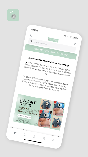 Android application Jane Hooper UK screenshort