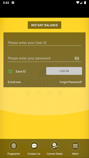 Cornhusker Bank Mobile Banking Screen 2