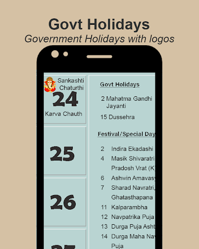 English calendar 2023 Screen 2