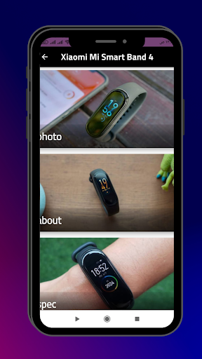 Android application mi band 4 user guide screenshort