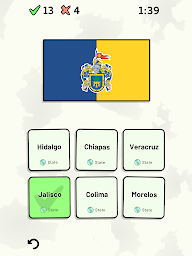 States of Mexico Quiz - Screenshot Image