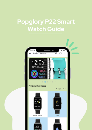 📥⌚ How to DOWNLOAD WALLPAPER Popglory Smartwatch P22✔️ Set up Popglory  Smartwatch 