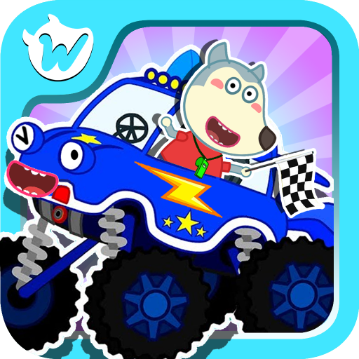 Wolfoo Monster Truck Police logo