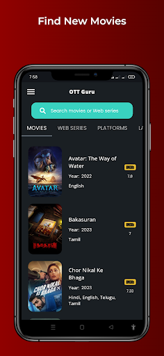 Android application OTT Guru - Latest Movies info screenshort