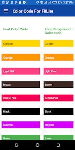 Color Code for Fblite Screenshot