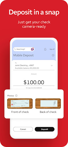 Screenshot of Wells Fargo Mobile®