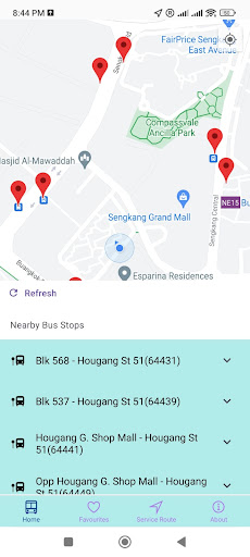 Android application SGBus_Check screenshort