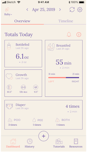 Screenshot of Lansinoh Baby App