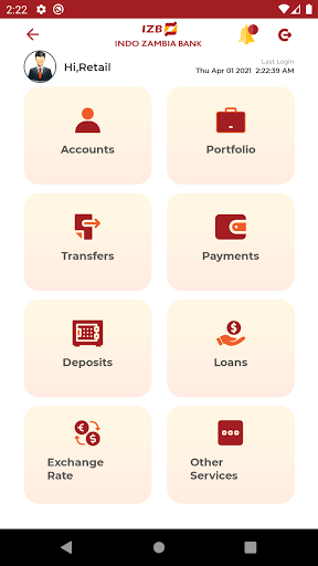 IZB Retail Banking Screen 3