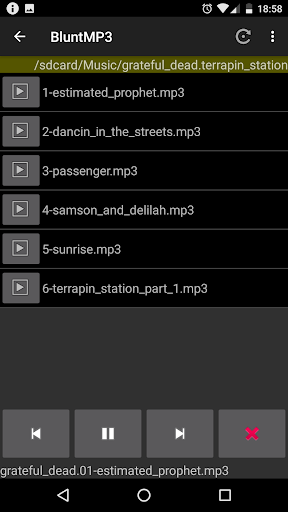Android application BluntMP3 screenshort