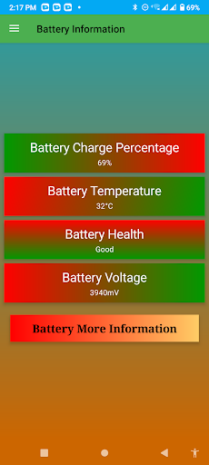 Android application Battery Information screenshort
