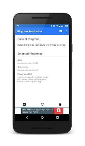 Android application Ringtone Randomizer screenshort