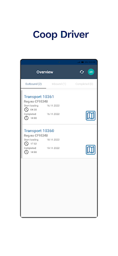 Android application Coop Driver screenshort