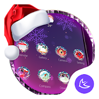Purple Dream Christmas- APUS Launcher Free Theme