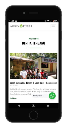 Android application Mercy Peduli screenshort
