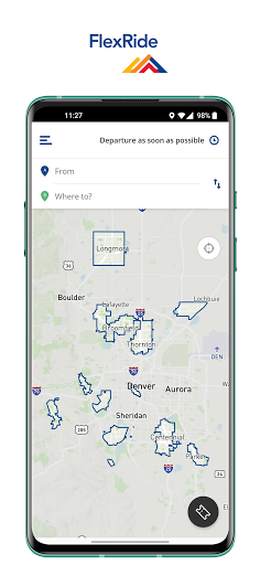 Android application RTD FlexRide screenshort