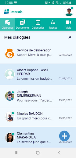 Android application Interstis screenshort