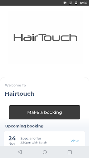 Android application Hairtouch screenshort