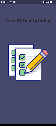 Android application Item Difficulty Index screenshort