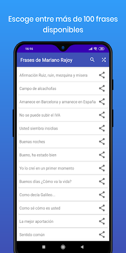 Android application Frases de Mariano Rajoy screenshort