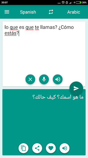 Android application Arabic-Spanish Translator screenshort
