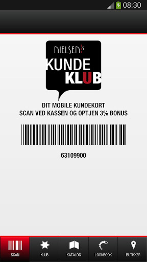 Android application NIELSENs Kundeklub screenshort