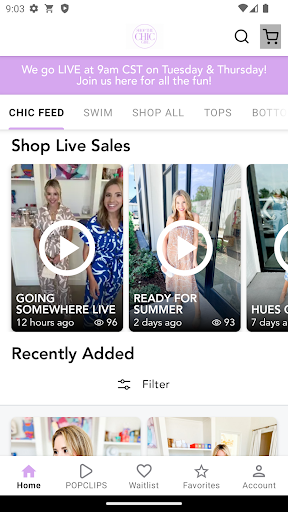 Android application SHOPTHECHICGIRL screenshort