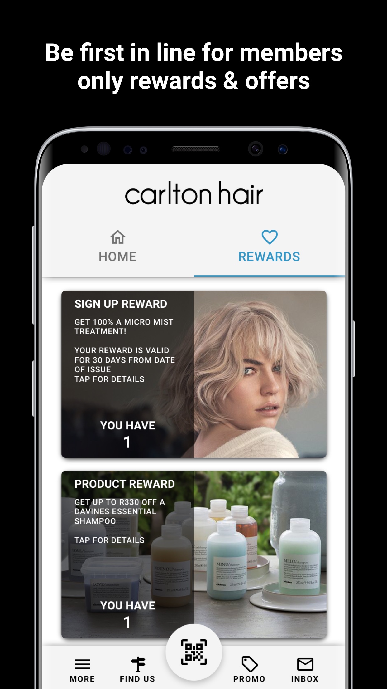 Android application Carlton Hair screenshort