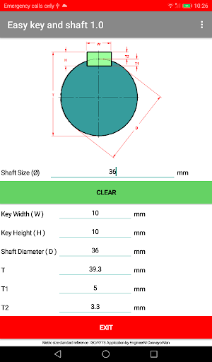 Easy key and shaft Screen 3