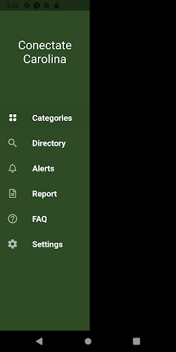 Android application Conectate Carolina screenshort