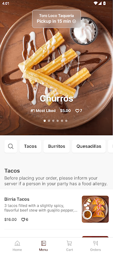 Toro Loco Taqueria Screen 2