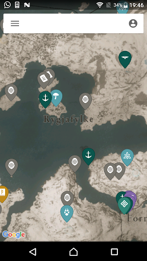 Android application MapGenie: AC Valhalla Map screenshort