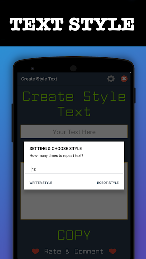 Text repeater one by one ROBOT