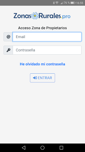 Android application ZonasRurales (propietarios) screenshort