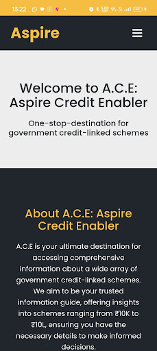 Android application A.C.E: Aspire Credit Enabler screenshort