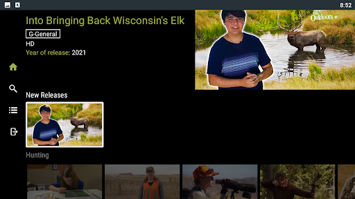 Android application Into The Outdoors TV screenshort